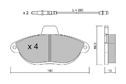 Bremseklosser AISIN BPFI 1012