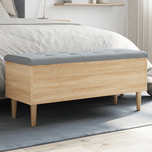 Oppbevaringsbenk sonoma eik 102x42x46 cm konstruert tre 8721012162877