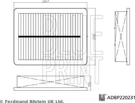 BLUE PRINT ADBP220231 Luftfilter BLUE PRINT ADBP220231 Luftfilter