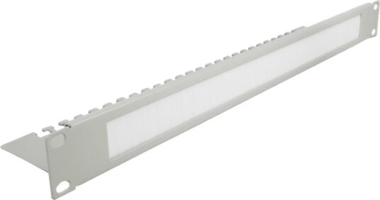 Delock Cable Management Brush Strip With Cable Support Plate Styringspanel For Rackkabler Med Børste Grå 1U 19" 66538