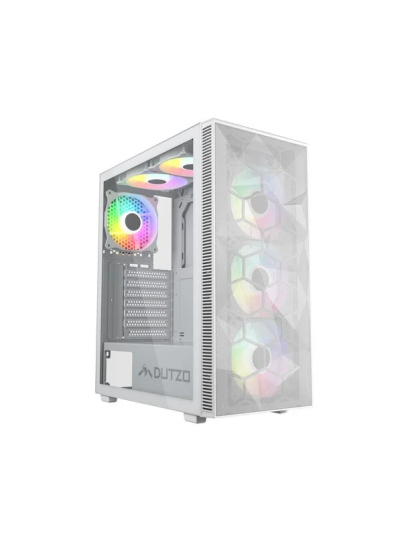 DUTZO C331 PWM ARGB Kabinett Miditower Hvit DUTZO C331 PWM ARGB Kabinett Miditower Hvit