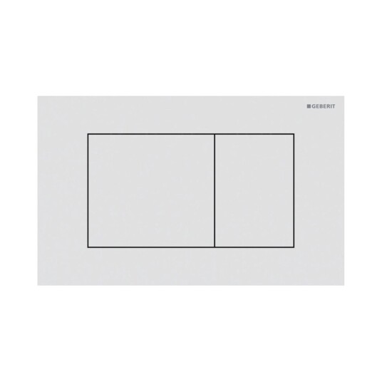 Geberit Sigma40 Firkantet Betjeningsplate Hvit Matt (Easy Clean)