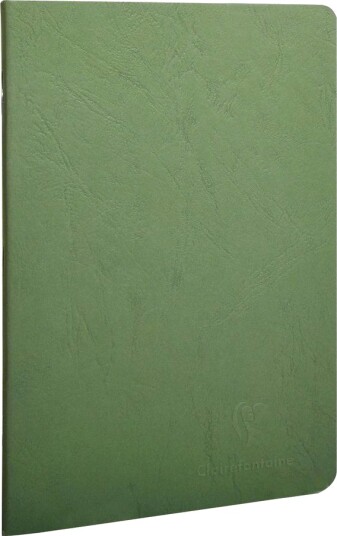Clairefontaine "Age Bag" Grøn Notesbog A5 96 Sider/48 Ark 90Gram Hvidt Papir Linieret Karton Omslag