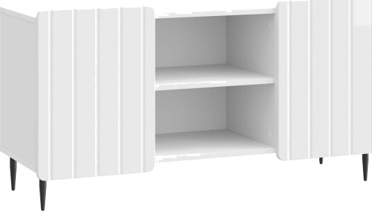 TV skap Høgglans hvit 102 x 34,5 x 52 cm Konstruert tre