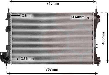 VAN WEZEL 37002340 Radiator motorkjøling VAN WEZEL 37002340 Radiator motorkjøling