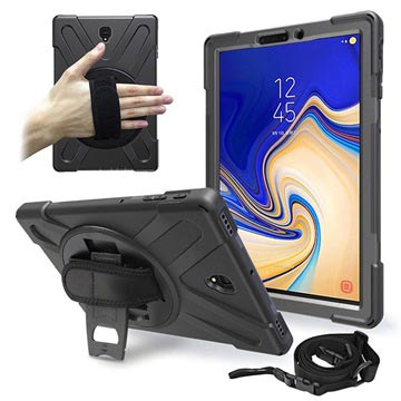 Samsung Galaxy Tab S4 Heavy Duty 360 Deksel med håndrem Svart