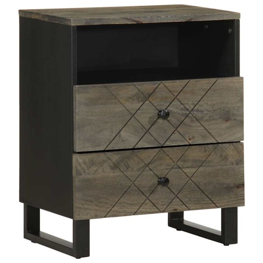  Nattbord svart 50x33x62 cm heltre mango 8721158447876