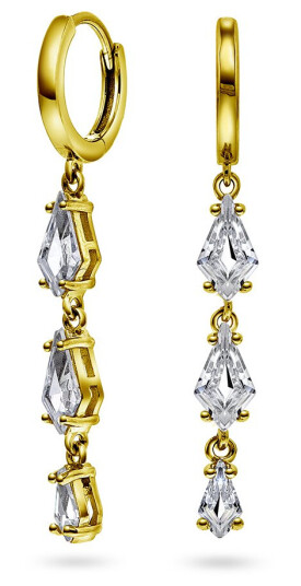 Pan Jewelry Seoul Shine øreringer i forgylt 925 sølv med zirkonia Pan Jewelry Seoul Shine øreringer i forgylt 925 sølv med zirkonia
