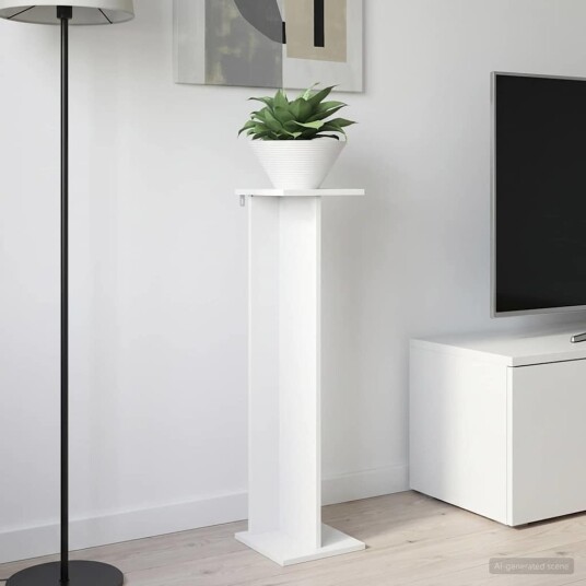 vidaXL Planteholder Hvit 25 x 25,5 x 100,5 cm Konstruert tre