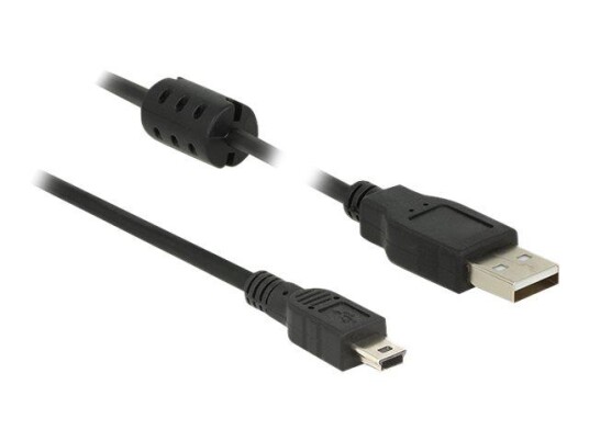 Delock USB 2.0 Kabel 3 m - USB til Mini-USB type B - Svart
