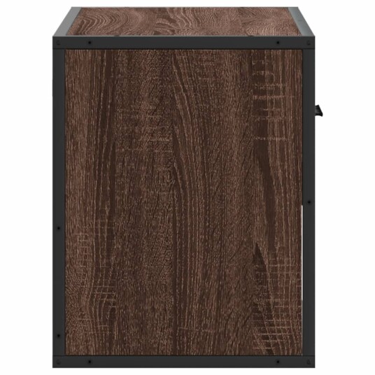  TV-benk brun eik 60x31x39,5 cm konstruert tre og metall 8721102839726