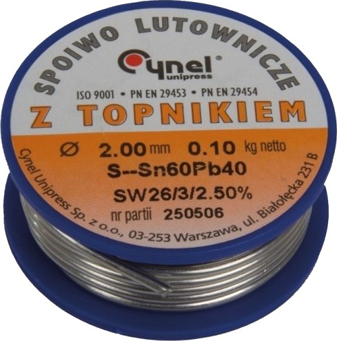 Cyna Sveise-/Loddewire Spole 2,5 Mm 100 G Sn60pb40