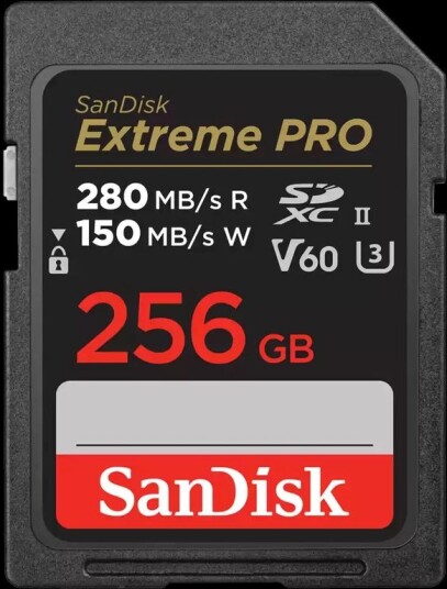 SanDisk Extreme PRO SDXC UHS-II 256 GB minnekort