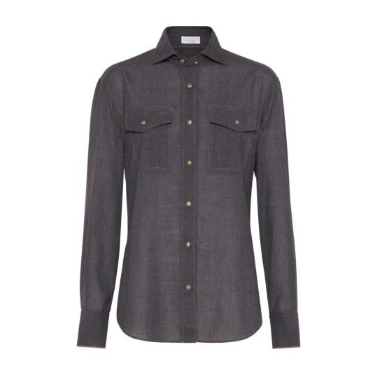 Brunello Cucinelli Dame Bluser & Skjorter Grå L,