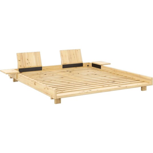 Karup Design Social Sengeramme Med Ryggstøtter & Sidebord Klarlakkert 180x200 cm