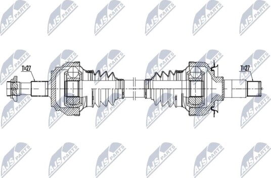 Nty Drivaksel NTY NPW ME 206 Nty Drivaksel NTY NPW ME 206