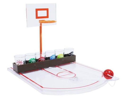 Drikkespill Minibasketball med snapseglass