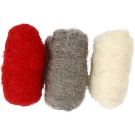 Diverse Kardet Ull rød hvit harmoni 3x10 g 1 pk