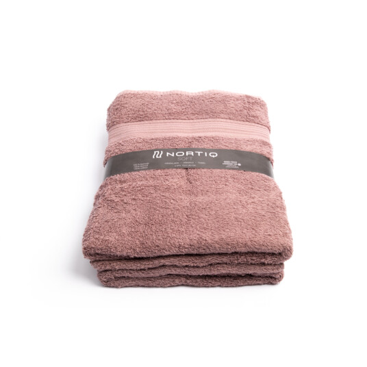 NORTIQ HÅNDKLÆR SOFT 2 PK GAMMELROSA 70X140CM 450G