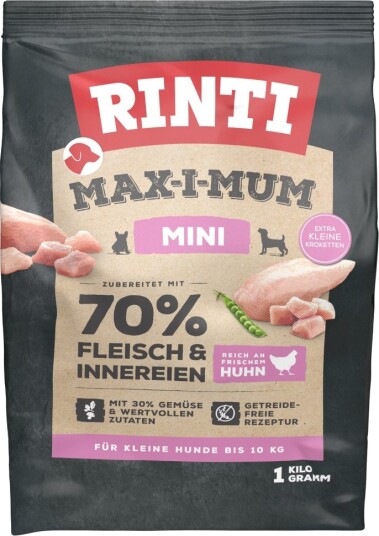Rinti Tørrfôr Voksen Max I Mum Mini Kylling 7 X 1 kg Rinti Tørrfôr Voksen Max I Mum Mini Kylling 7 X 1 kg