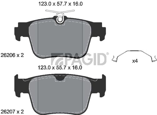 PAGID T2903N Bremseklosser