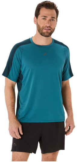 Asics Ms Fujitrail Elite Ss Top Atlantis Blue/saxon Green S Asics Ms Fujitrail Elite Ss Top Atlantis Blue/saxon Green S