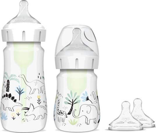 Dr. Brown WideNeck Options+ Tåteflasker 150 ml + 270 ml 2-Pakk Jungle Dr. Brown WideNeck Options+ Tåteflasker 150 ml + 270 ml 2-Pakk Jungle