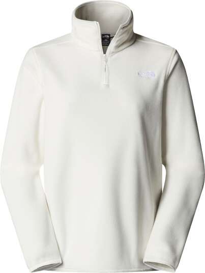 The North Face Women's Glacier Fleece 1/4 Zip Jacket White Dune XL