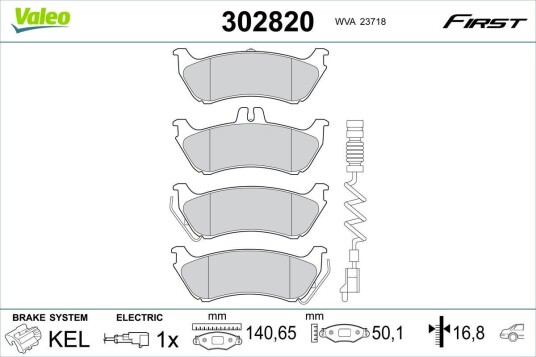 Bremseklosser VALEO 302820