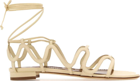 Manolo Blahnik Dame Sko Beige 39 EU, Manolo Blahnik Dame Sko Beige 39 EU,