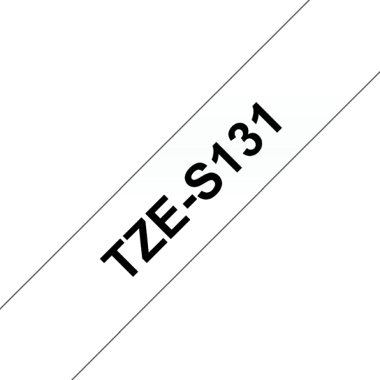 Brother TZES131 - Black On Clear - Roll (1.2 cm x 8 m)