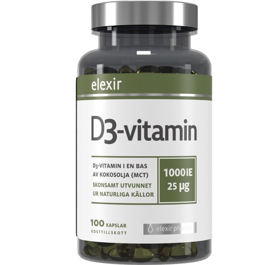 Elexir Pharma D3 Vitamin 1000 IE 100 stk
