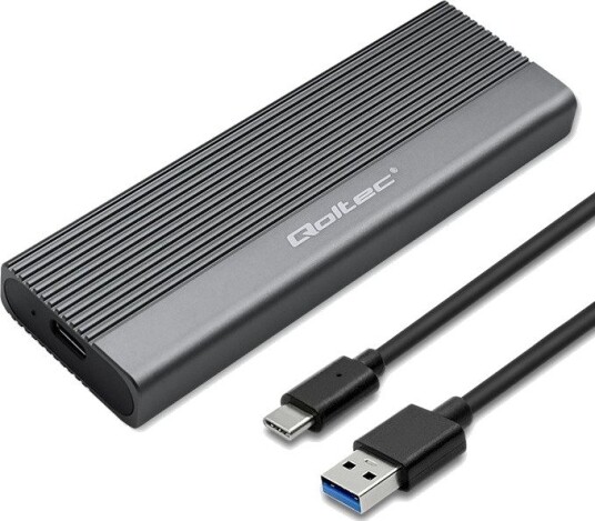 Qoltec SSD-kabinett M.2 SATA USB-C 2TB Qoltec SSD-kabinett M.2 SATA USB-C 2TB