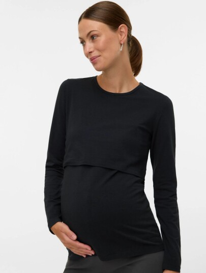 Mamalicious Mlkerrie June Ls Jrs Top 2F Noos Black XS