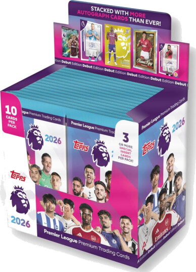 Topps Premier League Kort 25/26 Display 28 Boosters Fotballkort Topps Premier League Kort 25/26 Display 28 Boosters Fotballkort