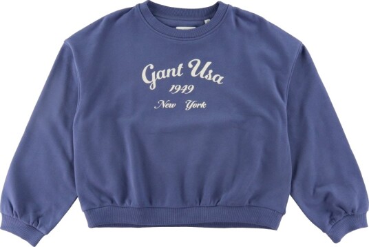 GANT Collegegenser Oversized Logo Vasket Blue GANT 16 år 176 Collegegenser Blå