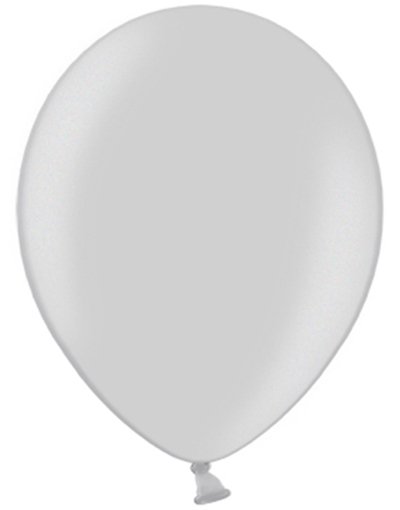 10 stk 27 cMetallisk Sølvfarget Ballonger 10 stk 27 cMetallisk Sølvfarget Ballonger