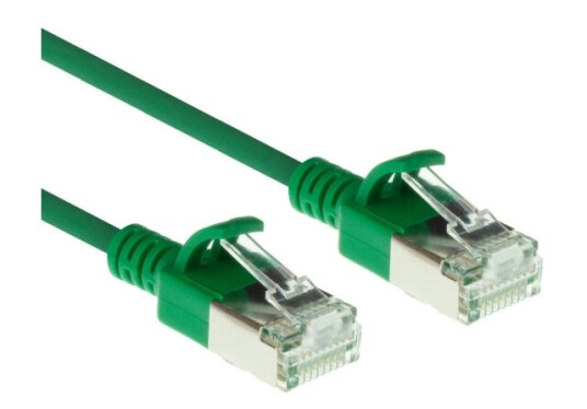 Act Green 0.15 Meter Lszh U/Ftp Cat6a Datacenter Slimline Patch Cable Snagless With Rj45 Connectors (Dc7730)