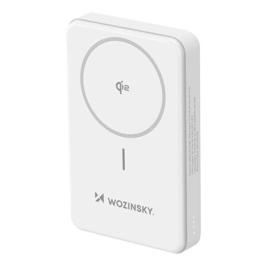Wozinsky 10000mAh Powerbank 22.5W hvit