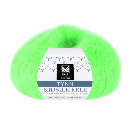 Dale Garn Dale Garn Tynn Kidsilk Erle Neongrønn 4048 25g