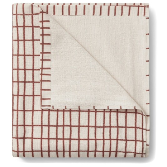 Garbo & Friends Checks Rust Bathroom Towel 100x150 cm