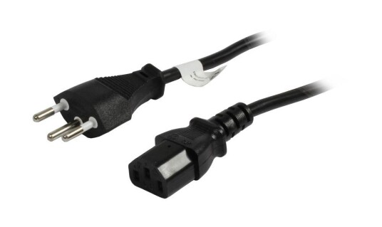 Synergy Strømkabel Sveits J12 til C13 2m Svart