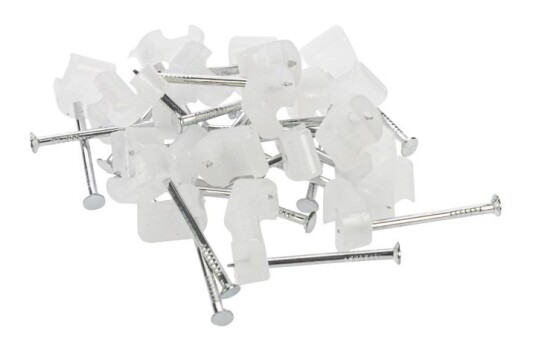 Nordic Quality Kabelklipps platt 2x4mm Neutral 25 st Nordic Quality Kabelklipps platt 2x4mm Neutral 25 st