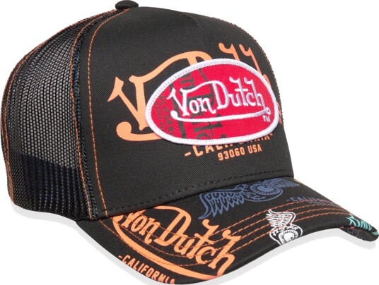 Von Dutch Oval Patch Black/Multicolor Trucker Von Dutch Black ONE SIZE Von Dutch Oval Patch Black/Multicolor Trucker Von Dutch Black ONE SIZE