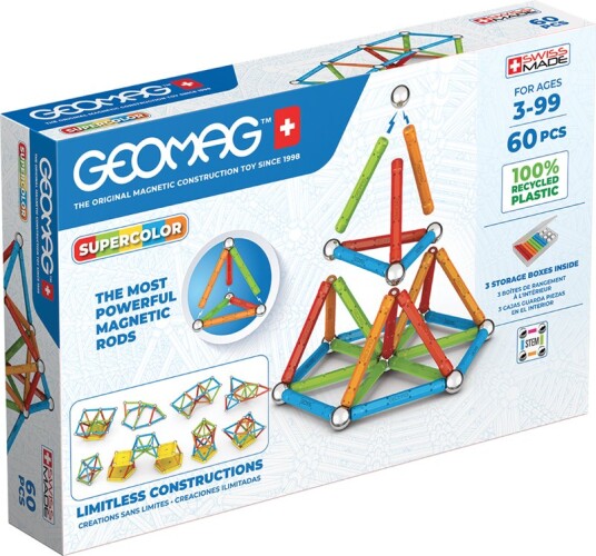 Geomag Supercolor Panels Resirkulert 60 Deler