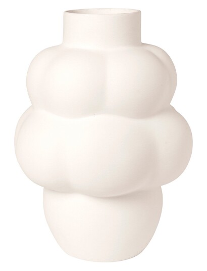 Louise Roe Ceramic Balloon Vase #04 White RAW H23CM
