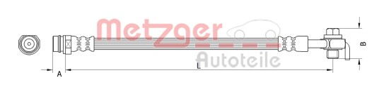 Bremseslange METZGER 4110799