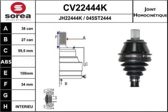 Drivledd EAI CV22444K Drivledd EAI CV22444K