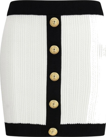 Balmain Dame Skjørt Hvit XS, Balmain Dame Skjørt Hvit XS,