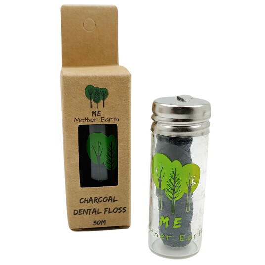 Sustainable Dental Floss Me Mother Earth 30 mtr. + Glassdispenser